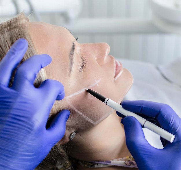Preparing patient for Botox or Juvederm treatment