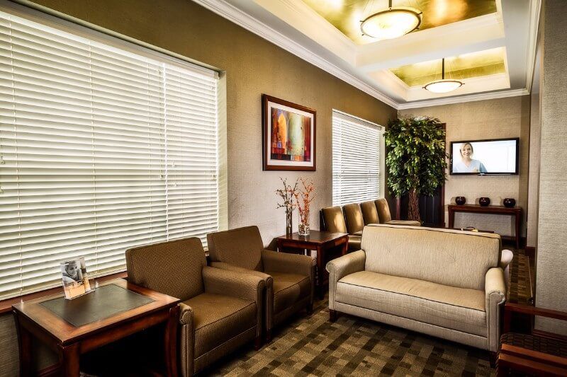 Dental office seating area